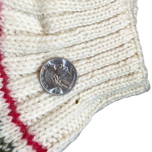 Vtg Handmade Icelandic Fair Isle Knit Wool Button Cardigan Sweater Womens Sz S - Picture 7 of 11